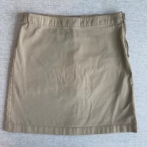 Lands' End Girls Size 10 Chino Khaki School Uniform Skort (above the knee)